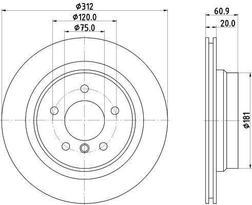 HELLA PAGID Jarrulevy 8DD 355 106-771